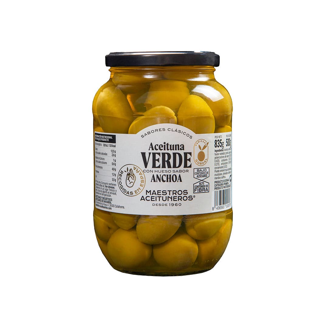 Маслини VERDE GORDAL CON HUESO SABOR ANCHOA