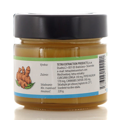 Терапевтичен мед с тетра екстракт (CBD) от куркума и черен пипер, 30гр / 220гр от EVOO.bg